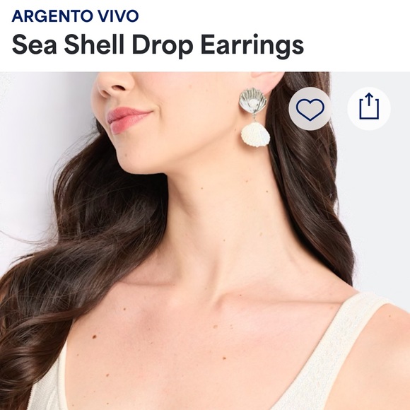 Argento Vivo Silver and Cream Shell Earrings - Picture 3 of 5